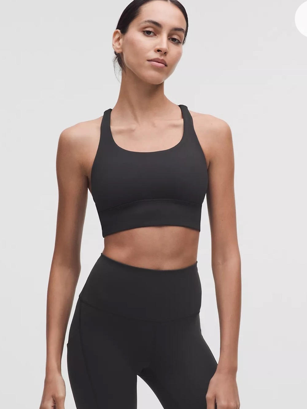 lululemon athletica Black Scoop-Neck Sports Bra